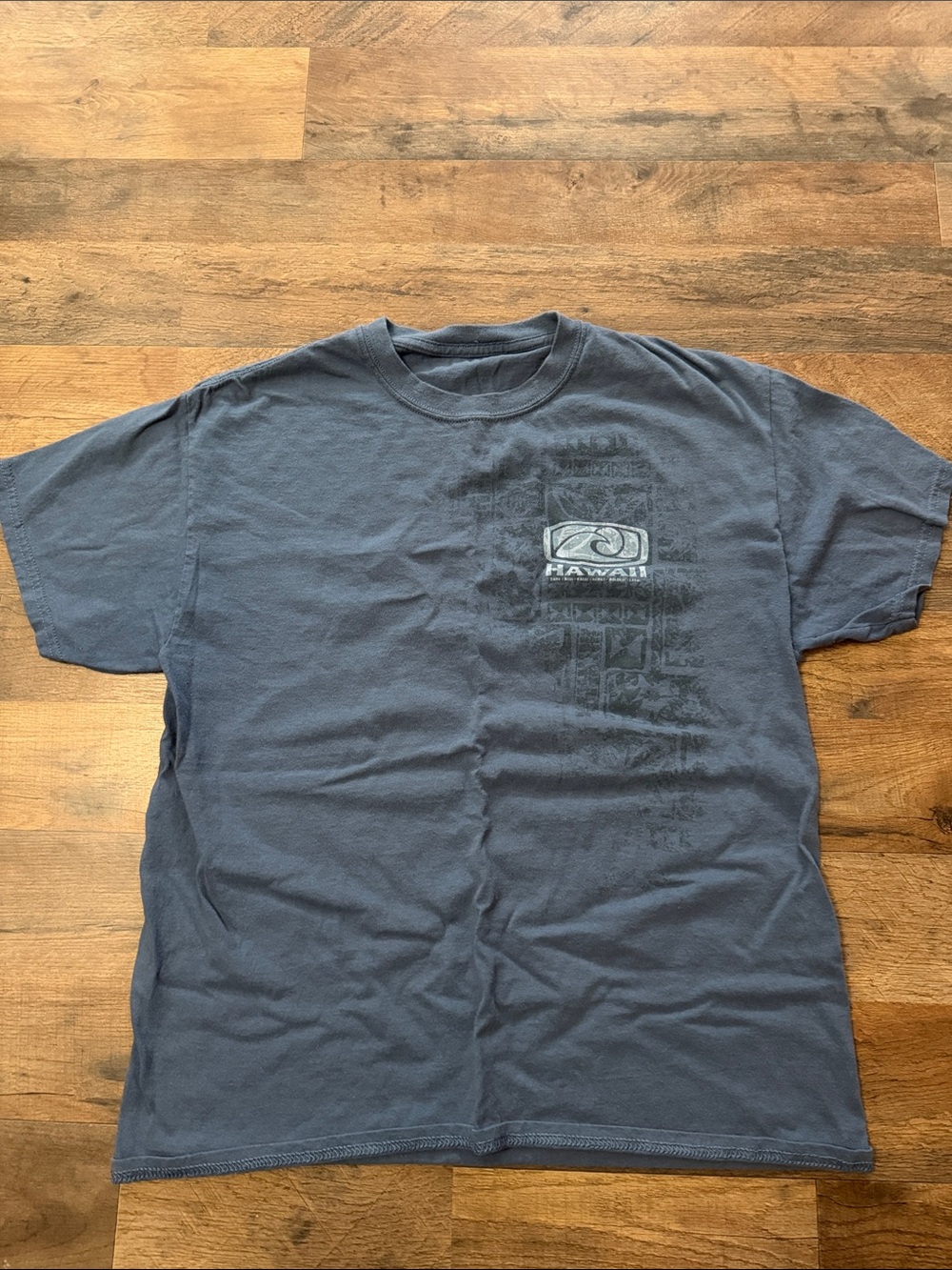Quiksilver Dark Blue Hawaii Graphic Short-Sleeve Tee